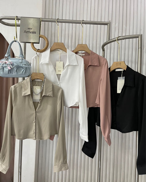 MATINEE Collar Down Crop Shirts